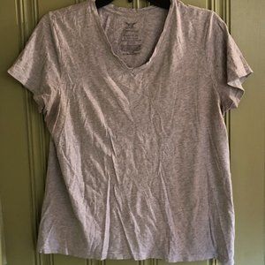 Faded Glory XL (16/18) Light Gray Short Sleeve T-Shirt